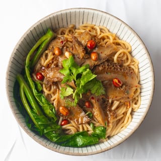 Dry Mixed Beef Tripe Noodle / 干拌牛肚粉/面
